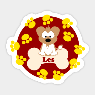 Les, The Fox Terrier Sticker